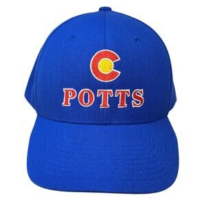 Colorado Potts Snapback Hat Blue One Size Adjustable Embroidered Decky